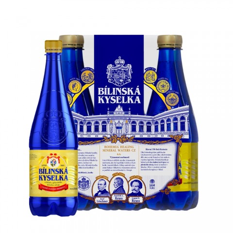 Bílinská Kyselka Kurquelle Mineralwasser, mit Kohlensäure 6 x 1L 