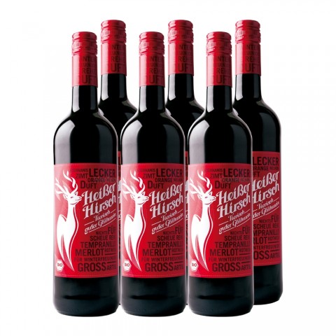 Heißer Hirsch Bio Glühwein rot 6 x 0,75l