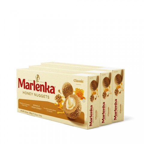 MARLENKA Honigkugeln mit Nüssen 3 x 235g