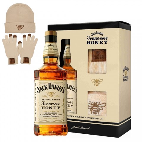 Jack Daniels Honey - Geschenkset mit Mützen und Handschuhe
