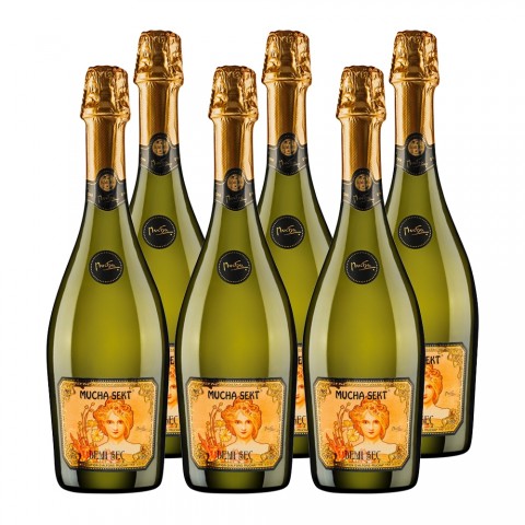 Mucha Demi Sekt 6 x 0,75 L Flasche
