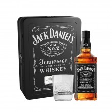 Jack Daniel's OLD NO. 7 Whiskey Set mit 2 Gläser Metalbox