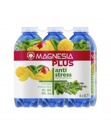 Magnesia Plus Anti Stress Mineralwasser Mango Melisse 6x 700 ml