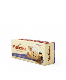 MARLENKA Honig-Roulade mit Heidelbeeren