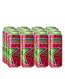 Rockstar Energy Drink Refresh Strawberry Lime 12 x 500ml